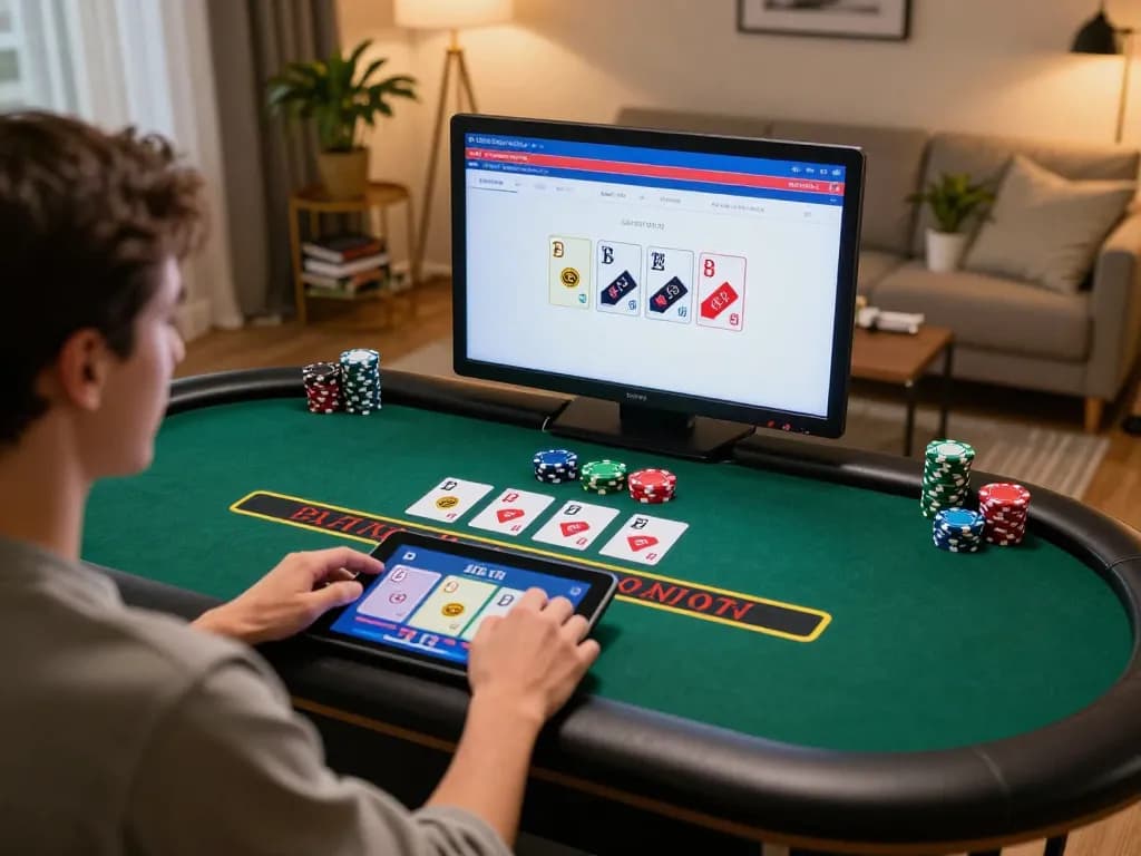 Engaging with Thương hiệu 79king on a tablet at home for online casino gaming