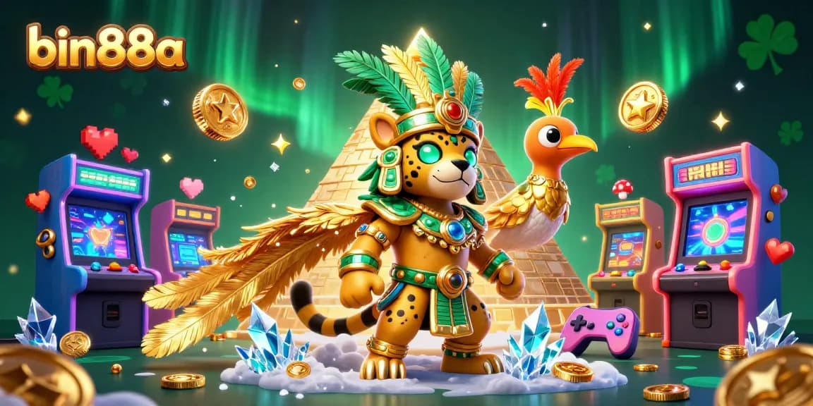 Engage with thrilling bin88a gameplay amidst vibrant characters and rich casino elements.