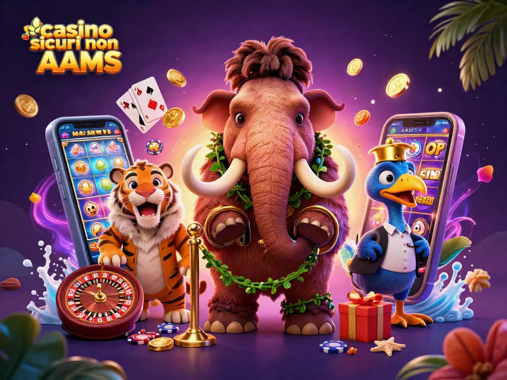 Giocatori che si divertono in un casino sicuri non AAMS con elementi di gioco vivaci e coinvolgenti.