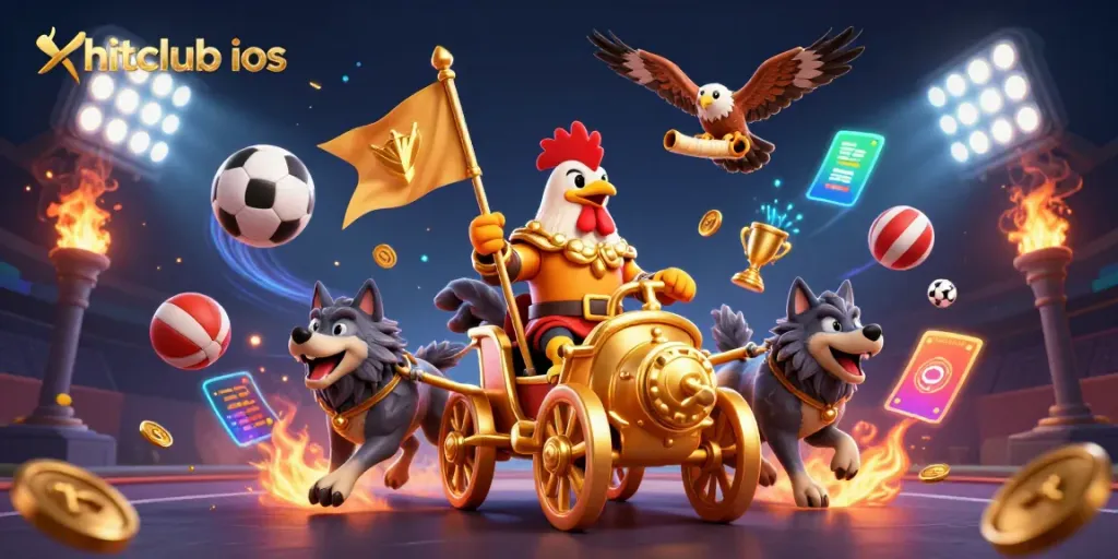 Experience thrilling games with hitclub ios in a vibrant 3D casino scene featuring dynamic characters and vivid details.