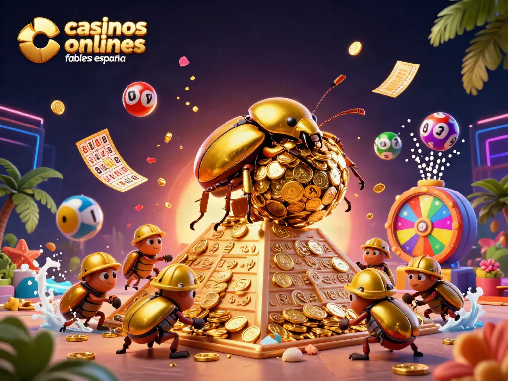Descubre la autenticidad de los casinos en línea fiables en España, resaltando billetes y premios en un vibrante entorno.