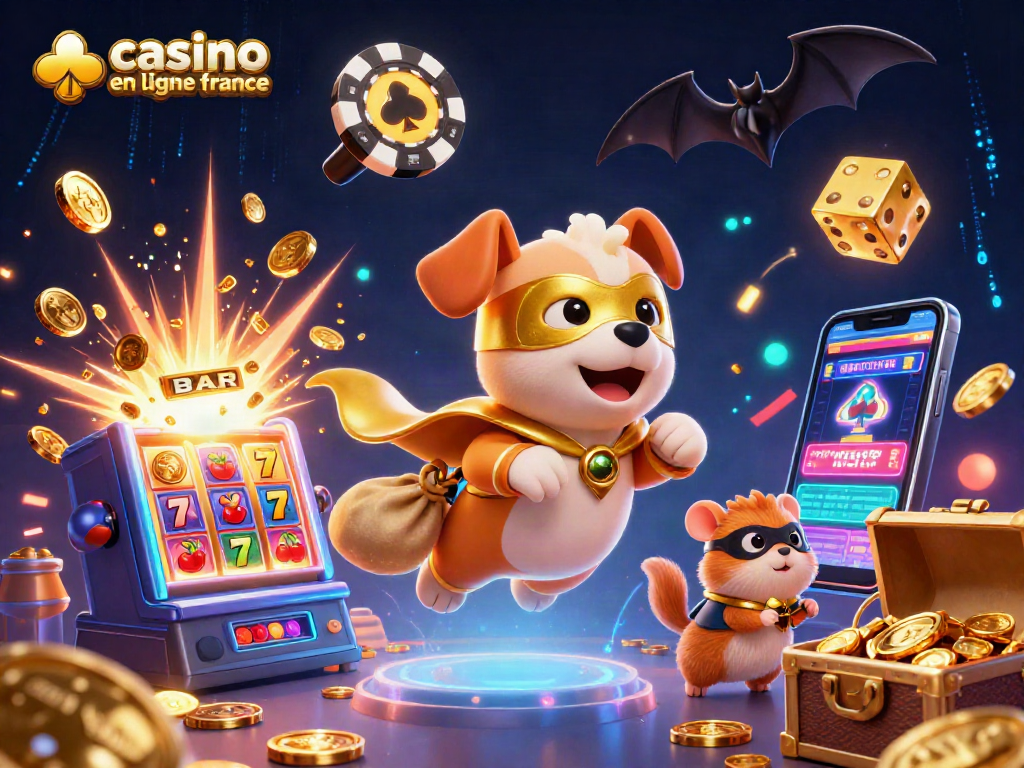 Jouez à casino en ligne France avec ce visuel vibrant de notre super-héros casino!