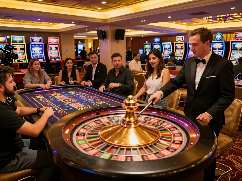 Players enjoying a dynamic roulette game at GG88, showcasing the casino's vibrant atmosphere and thrilling experience.