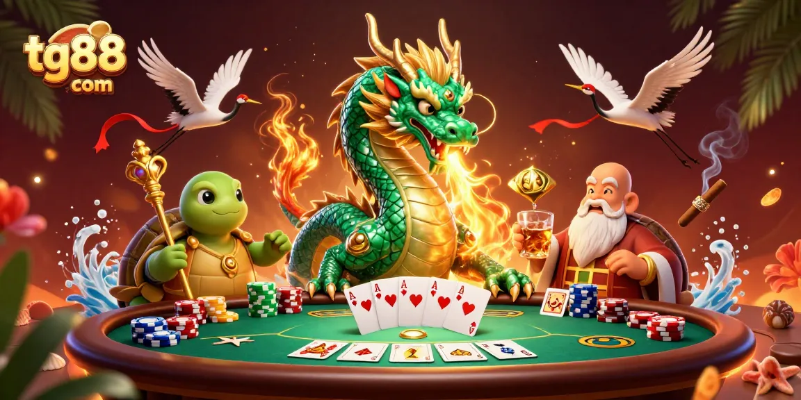 Experience thrilling gameplay with tg88 com featuring a dramatic scene of casino characters and poker action.