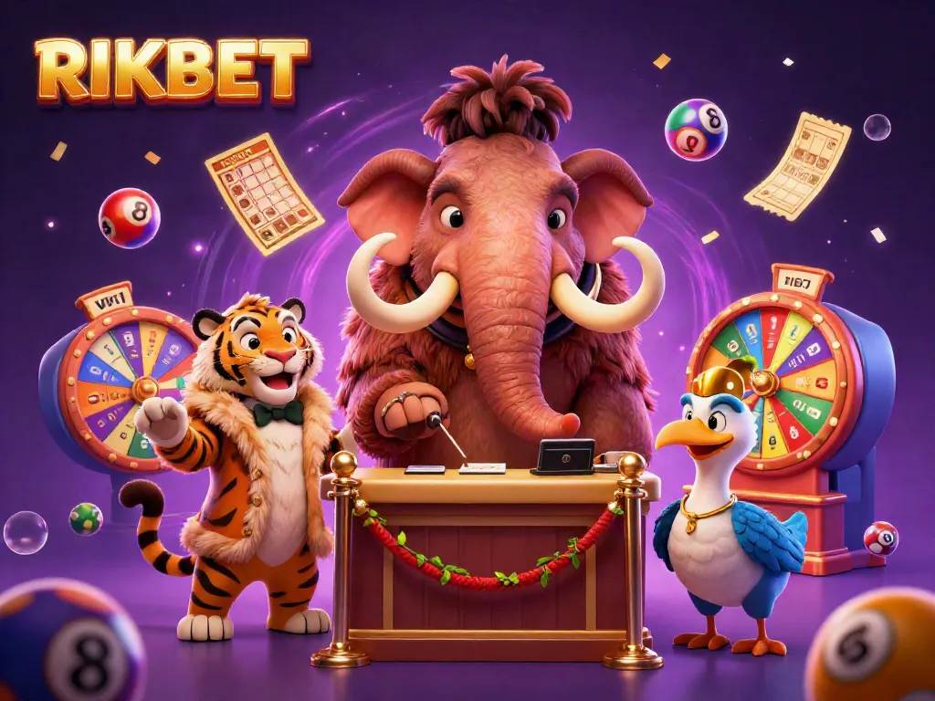 Experience dynamic gaming at RIKBET with vibrant casino characters in a lively scene.