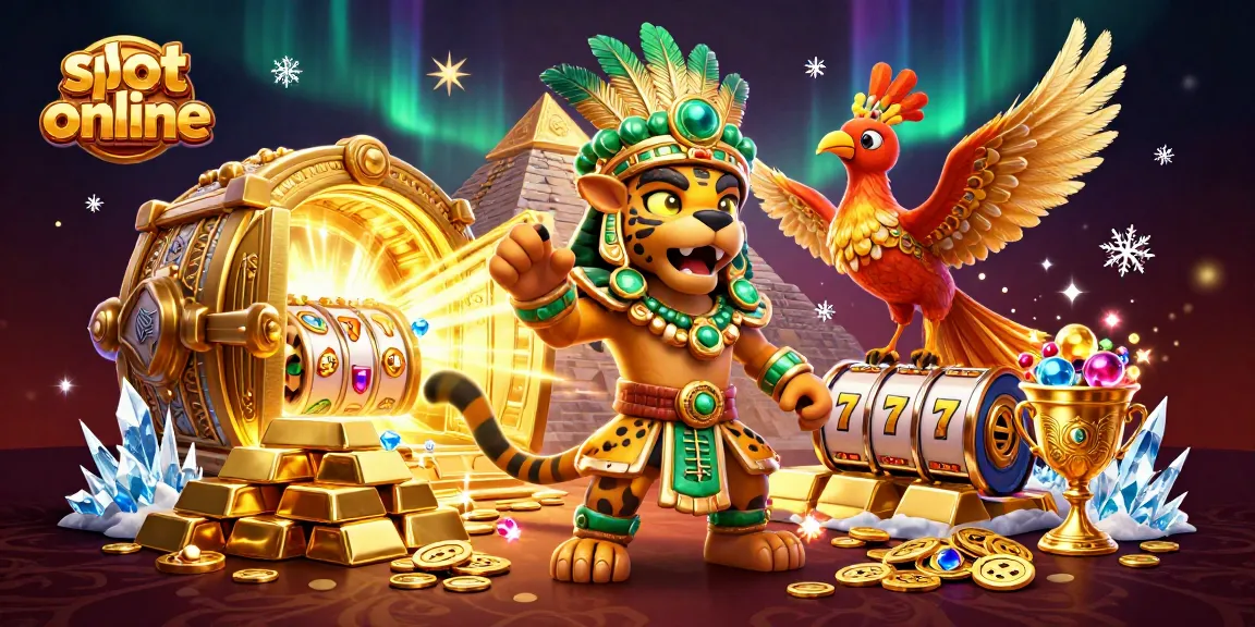 Play exciting slot online games filled with treasures and vibrant characters in a stunning 3D illustration.