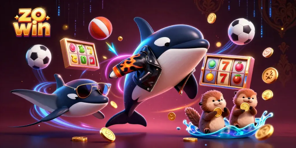 Experience the thrill of zo win gameplay with dynamic characters and casino elements interacting.