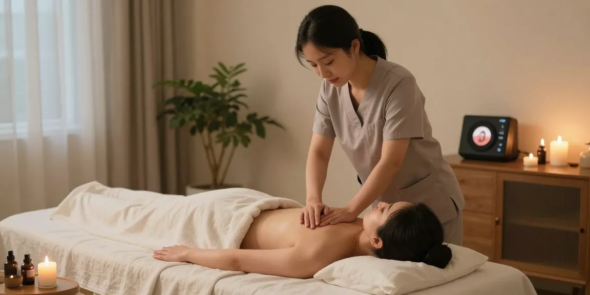 부평출장마사지 session in a serene environment, highlighting relaxation and self-care.