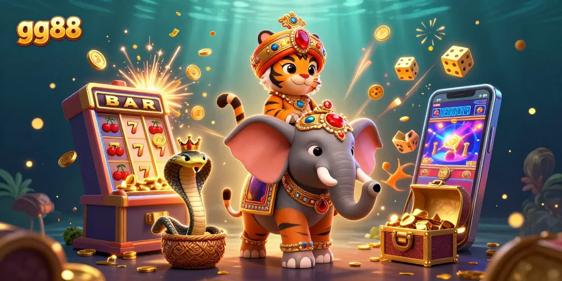 Experience excitement with gg88’s vibrant gaming scene featuring rich jackpot elements and dynamic characters.