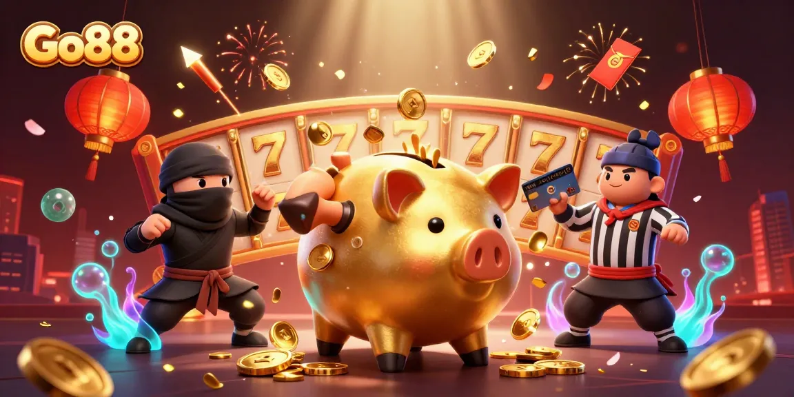 Experience the thrill of Go88 with a vibrant 3D casino scene featuring dynamic characters and rich game elements.