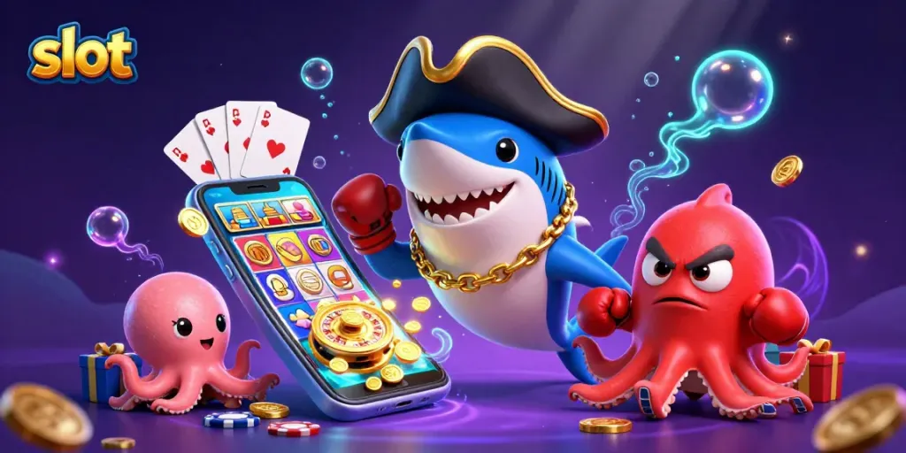 Engage with slot games featuring winning symbols, gold coins, and lively characters.