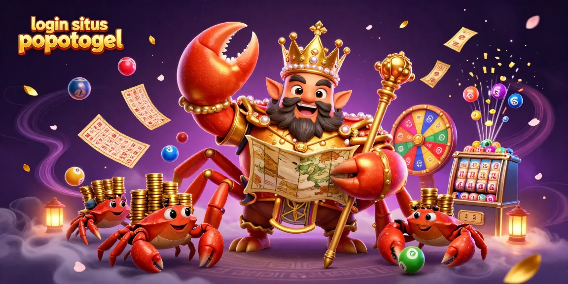 Engage with the thrilling action at login situs popotogel amidst a vibrant lottery scene featuring colorful elements.