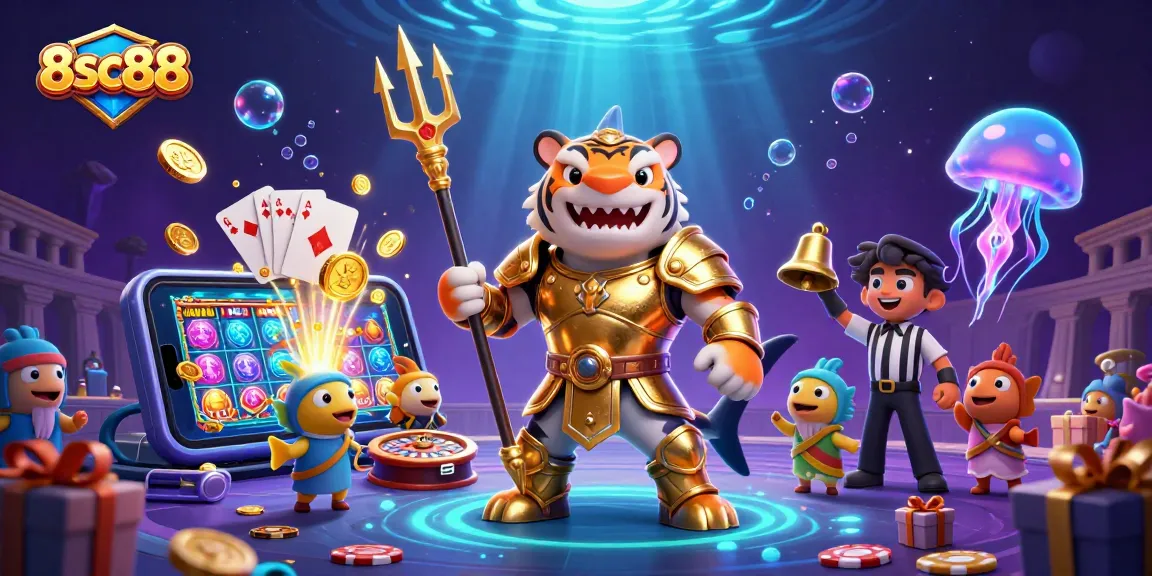 Engage in thrilling gameplay at 8sc88 with an underwater casino adventure featuring dynamic characters and colorful games.