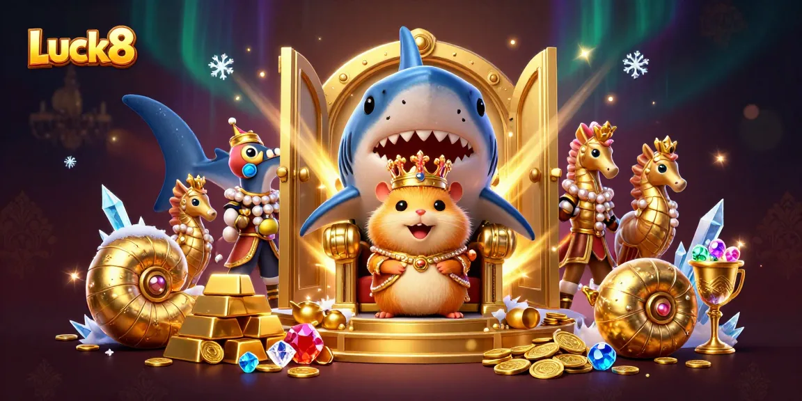 Experience thrilling Luck8 casino games in a vibrant 3D cartoon world filled with treasures.