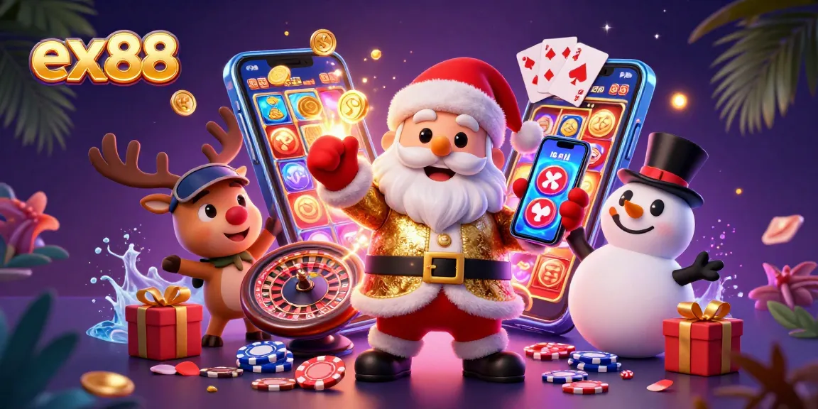 Experience thrilling jackpots and bonuses at ex88 with engaging cartoon characters in a vibrant casino backdrop.