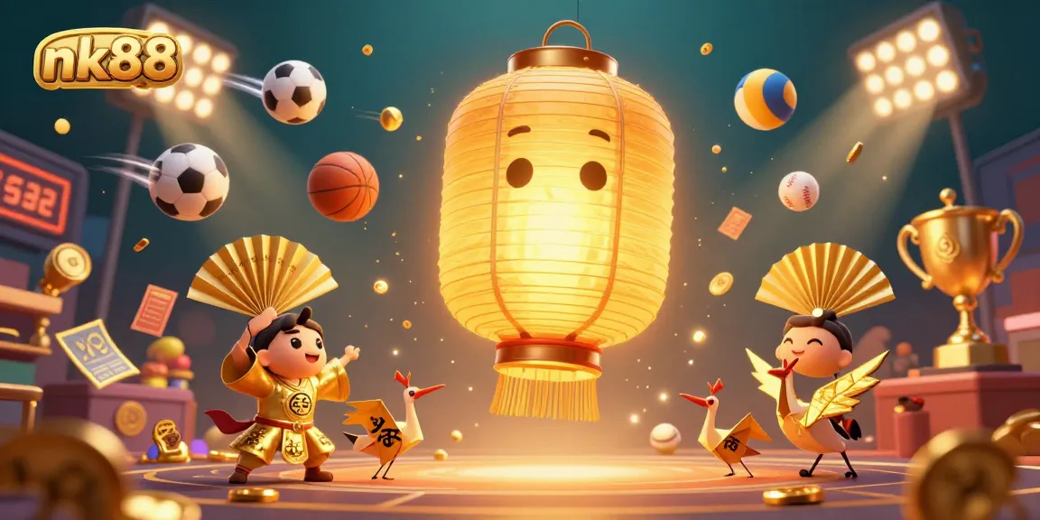 Engage with nk88 for thrilling casino action featuring dynamic sports balls and vibrant characters.