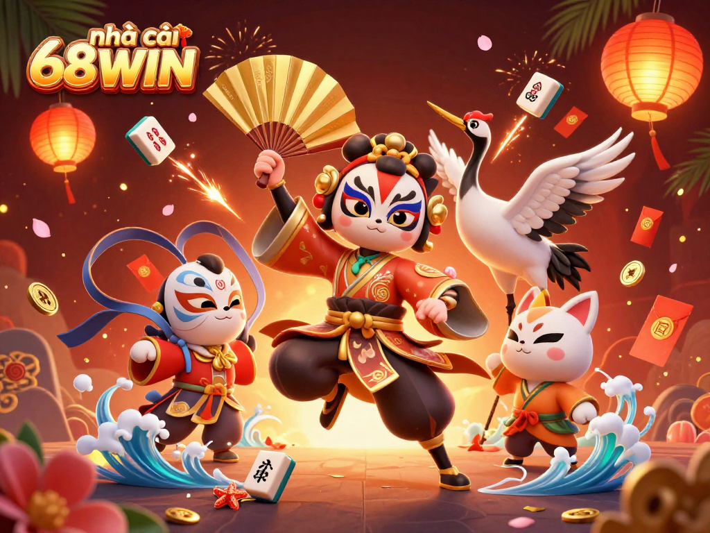 Engage with thrilling gameplay at nhà cái 68WIN featuring vibrant 3D characters and rich gambling elements.
