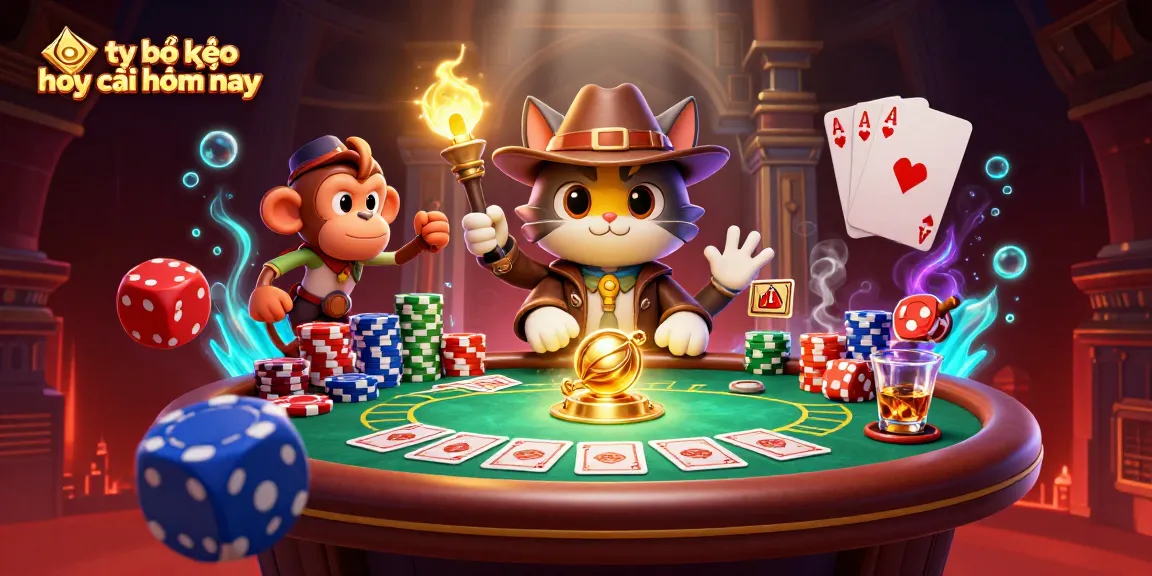 Engage with tỷ lệ kèo nhà cái hôm nay through vibrant casino-themed exploration featuring an archaeologist cat.