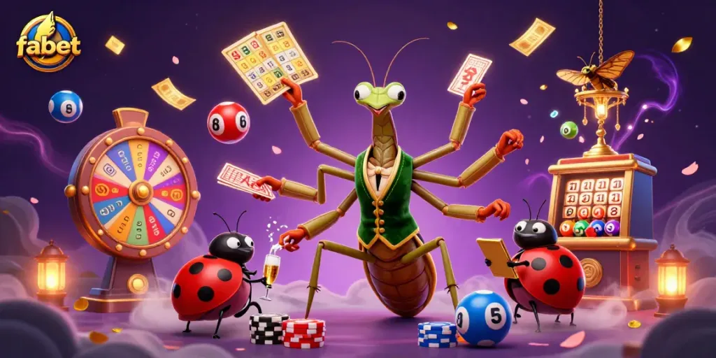 Experience fabet's thrilling gaming atmosphere with vibrant characters and dynamic casino elements.