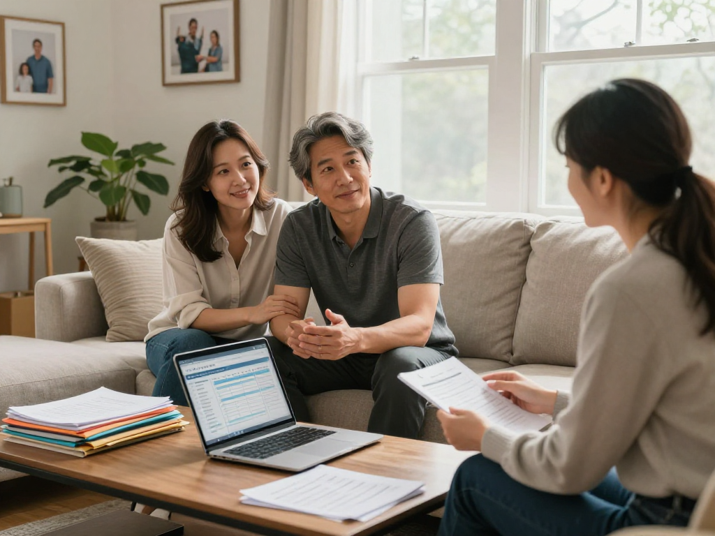 Canadian couple consulting with financial expert at https://credit-consolidation.ca for debt relief strategies and financial planning.