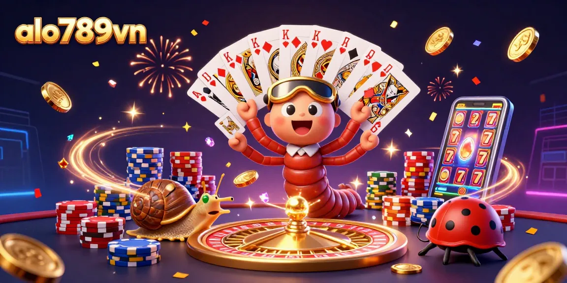 Engage in thrilling action at alo789vn with the colorful casino scene showcasing a vibrant dealer and dynamic gaming elements.