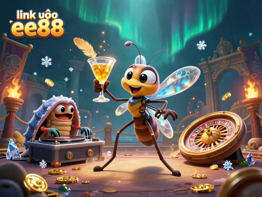 Experience the excitement with link vào ee88 illustrated by a vibrant casino scene.