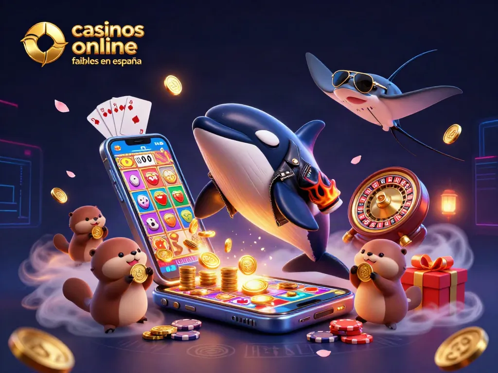 Explora casinos online fiables en España con este arte 3D lleno de acción y diversión.