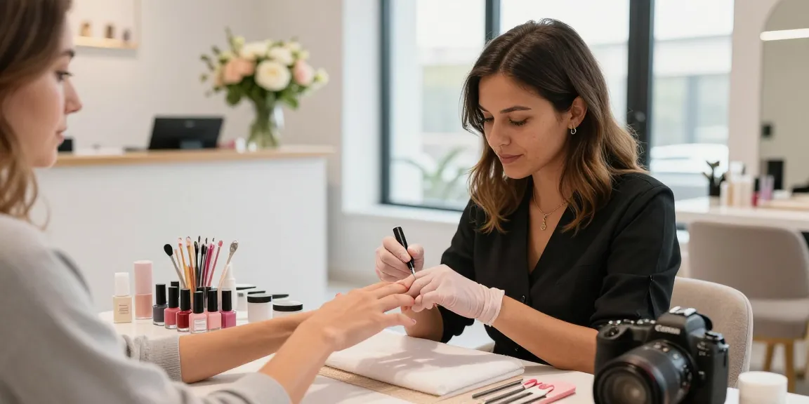 Manicurist providing an elegant service at Paradise Nail Beauty showcasing hygiene and expertise.