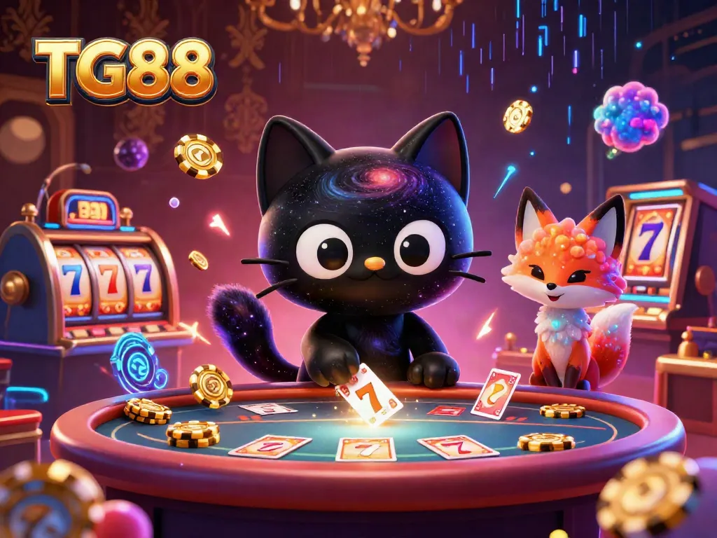 Experience the thrilling world of TG88 casino, where playful characters and vibrant games collide.