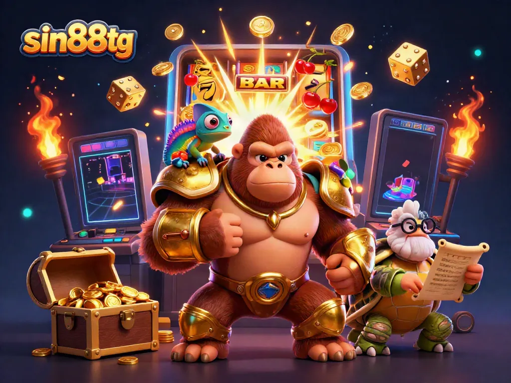 Experience thrill with sin88tg as a king gorilla leads a dynamic casino adventure bursting with jackpots.