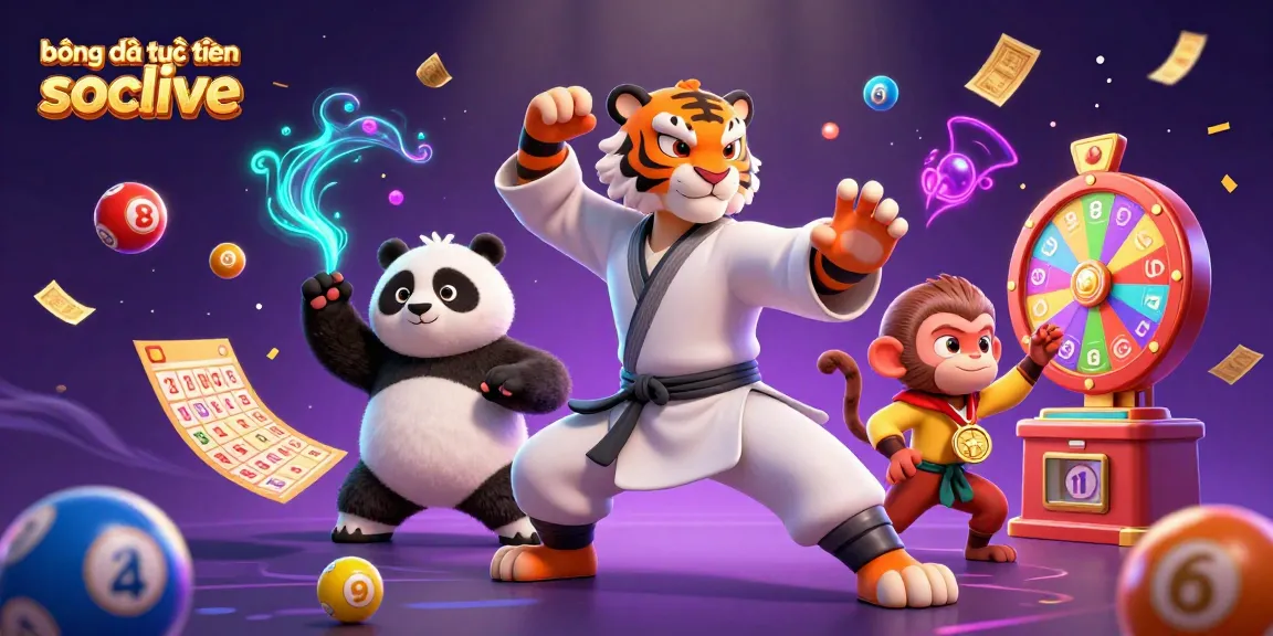 Experience exciting bóng đá trực tuyến socolive with vibrant gambling-themed elements in a dynamic 3D illustration.