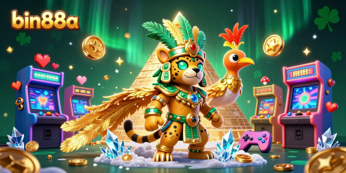 Engage with thrilling bin88a gameplay amidst vibrant characters and rich casino elements.