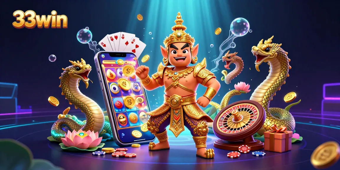 Engage in thrilling gaming at 33win with dynamic slots and vibrant casino elements.