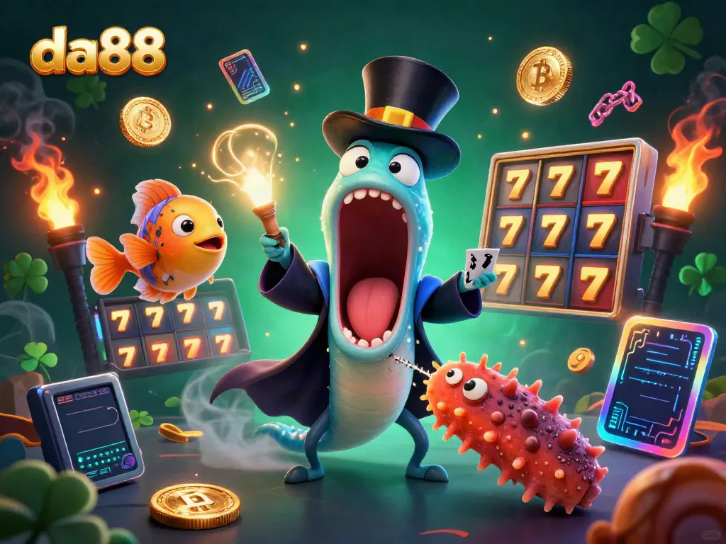 Watch the da88 eel magician performs thrilling card tricks in this energetic casino scene.