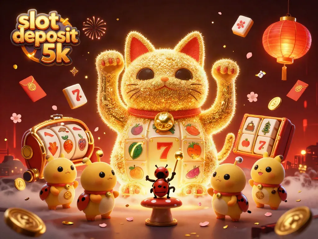 Experience the thrill of winning with slot deposit 5k in vibrant casino-inspired imagery filled with activity.