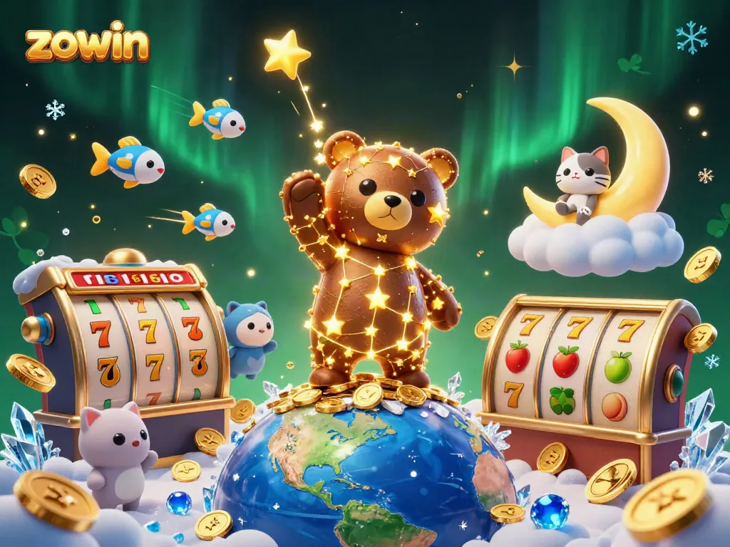 Zowin offers thrilling slot machine excitement with a constellation bear and a dazzling casino theme.
