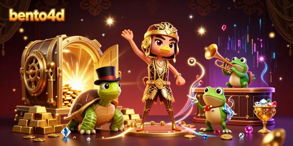 Engage with bento4d by exploring dynamic casino games amidst dazzling treasures and characters.